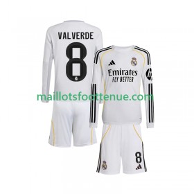 Maillot/Tenue Real Madrid Valverde 8 Enfant Domicile 2025/2026 Manche Longue